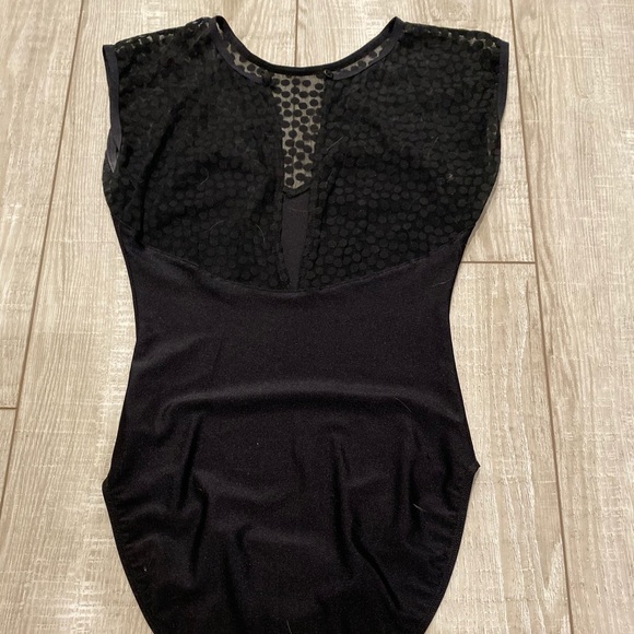 American Apparel Black Polka Dot Bodysuit - Picture 3 of 6